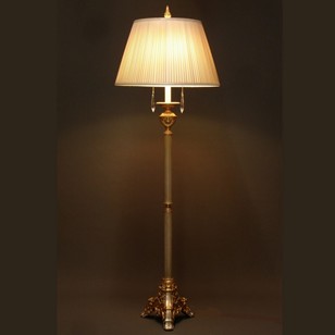 Bespoke TRIPOD, Reeded Column Floor Lamp.